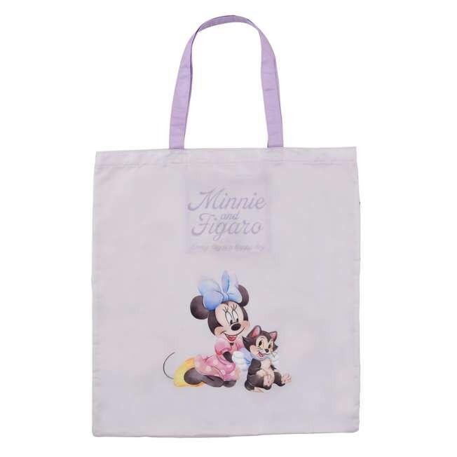 Japan Tokyo Disney Store Minnie & Figaro Shopping Eco Bag Water Color