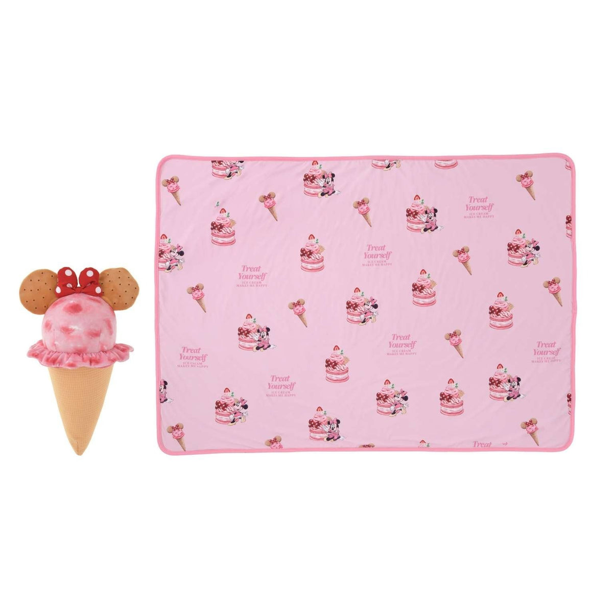 Japan Tokyo Disney Store Minnie Blanket Cooling Touch Case Summer Sweets Cool