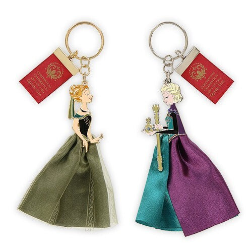 Japan Tokyo Disney Resort Key Chain Set Elsa Ana Frozen Fantasy Springs