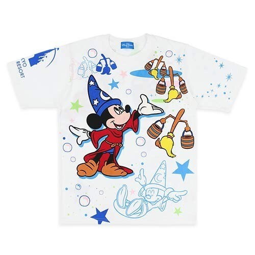 Japan Tokyo Disney Resort Mickey Mouse T-shirt Fantasia White