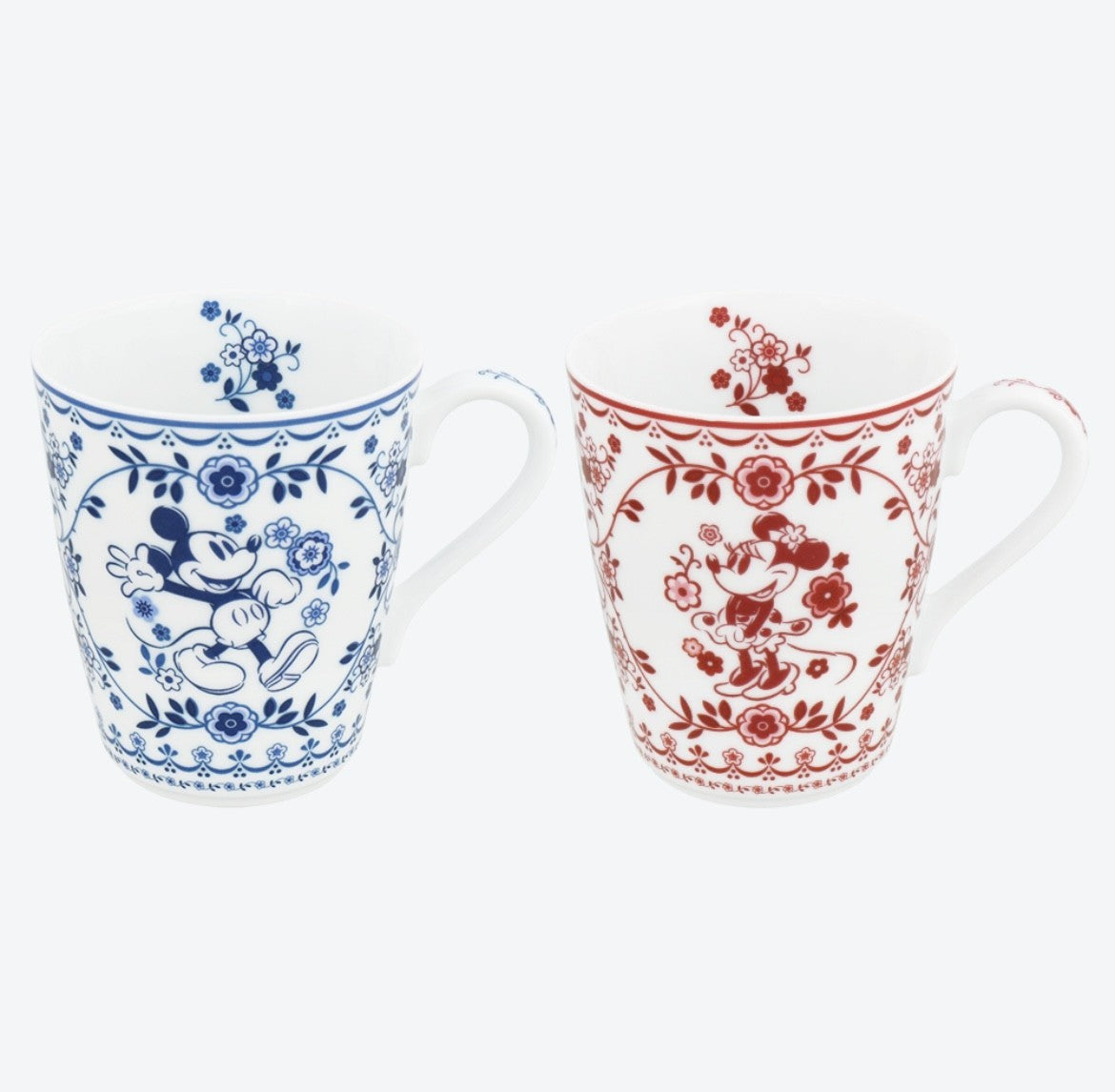 Japan Tokyo Disney Resort Mickey Mouse Minnie Mouse Mugs 2 Blue Red 2025