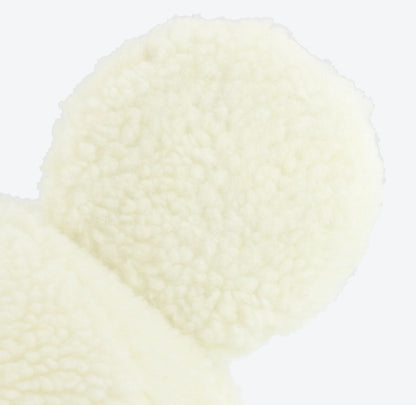 Japan Tokyo Disney Resort Ears Mickey limited Fluffy Winter Cap Hat White