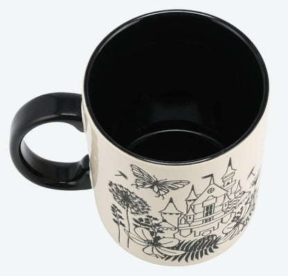 Japan Tokyo Disney Resort Cinderella Castle Chic Black and White 2025 Mug