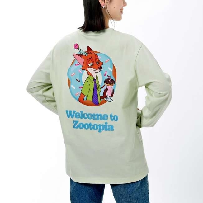 '+Japan Tokyo Disney Store Nick Long Sleeve T-Shirt 10th Anniversary Zootopia