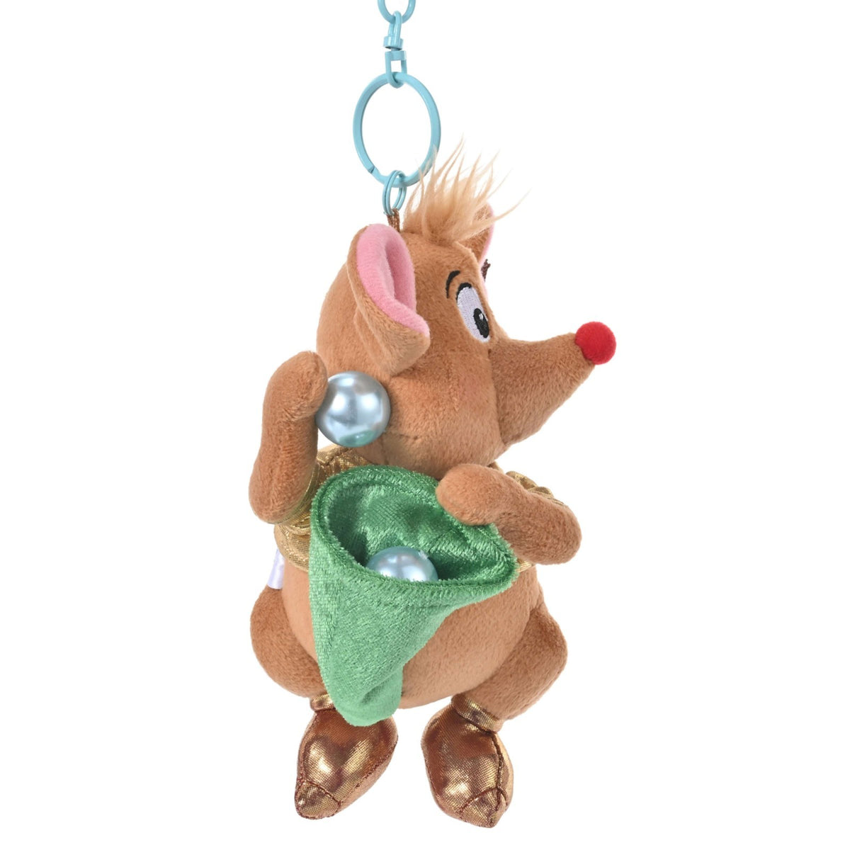 Japan Tokyo Disney Store Gus Plush Toy Keychain Blue Pearl Cinderella Friends