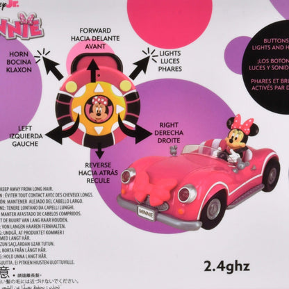 Japan Tokyo Disney Store Minnie Remote Control Toy Car Light Up & Sound Roadster