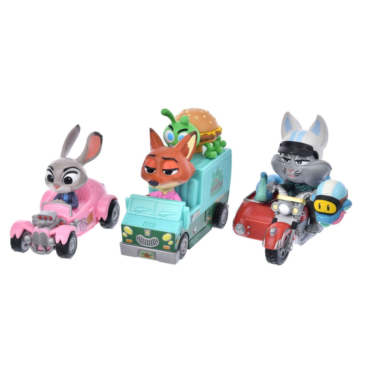Japan Tokyo Disney Store Zootopia 2 Pull-Back Car Set Stunt Car