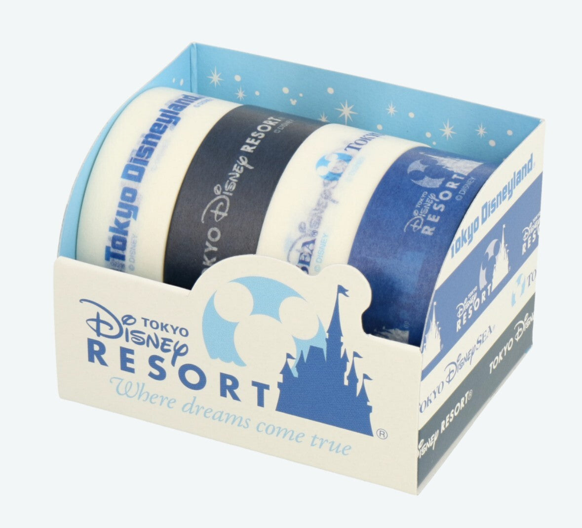 Japan Tokyo Disney Resort Logo Masking Tape Limited Souvenir Set of 4