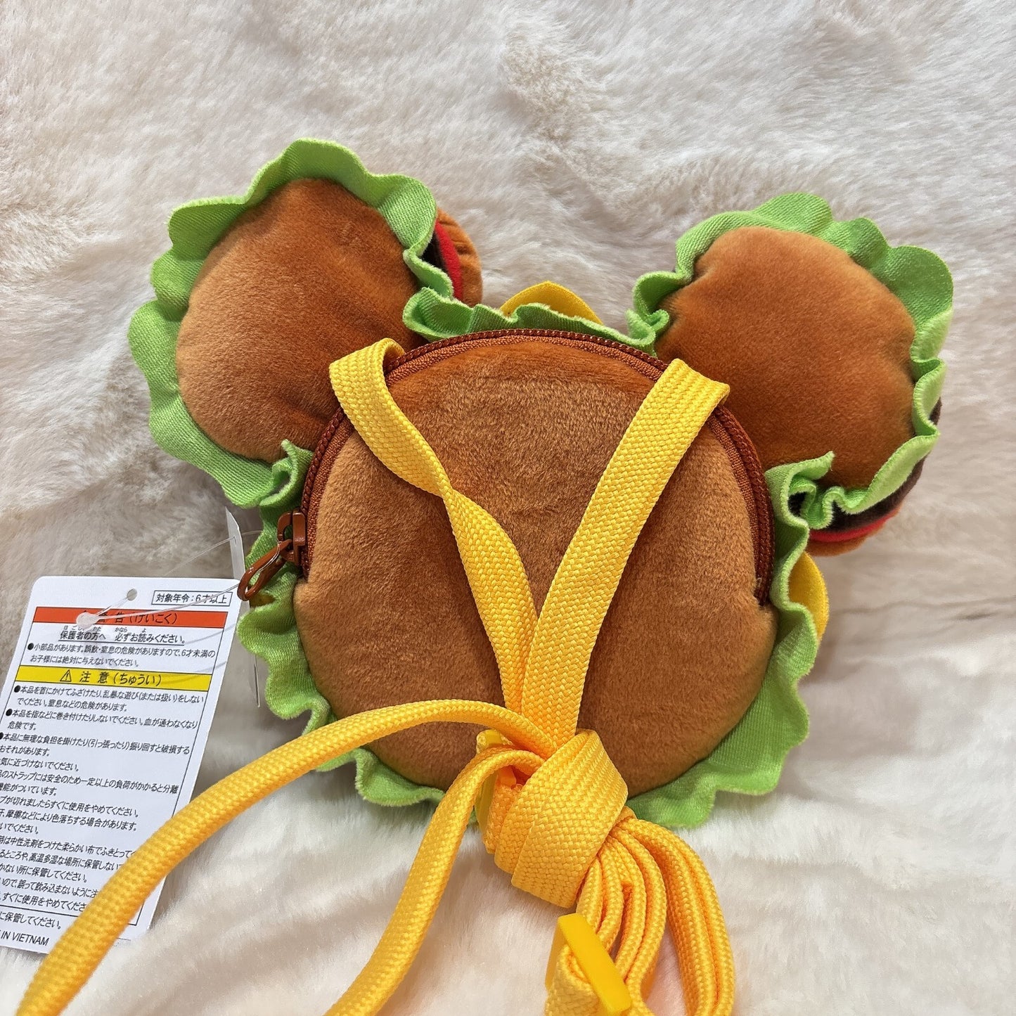Japan Tokyo Disney Resort Mickey Hamburger Shoulder Bag 2025