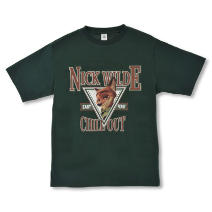 Japan Tokyo Disney Store Nick Wilde T-Shirt Green Collection Zootopia