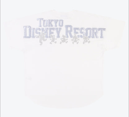 Japan Tokyo Disney Resort T-shirt Oversized Fit Unisex One Size White