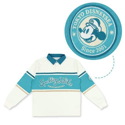 Japan Tokyo Disney Resort Sea 25th  Sparkling Jubilee Rugby Shirt Long Sleeve