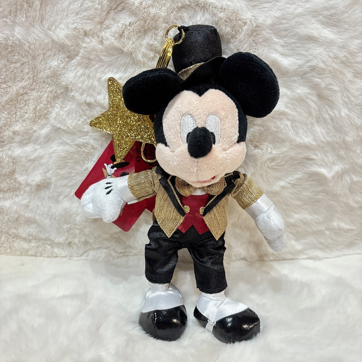 '+Japan Tokyo Disney Store Mickey Plush Toy Keychain 25th Anniversary