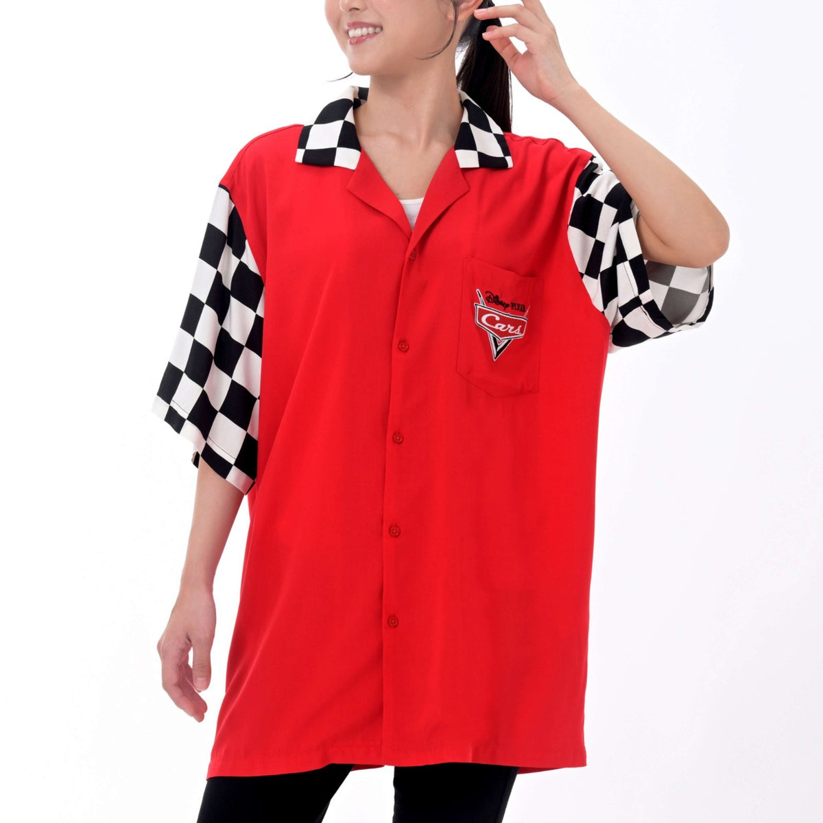 Japan Tokyo Disney Store Lightning McQueen Short-Sleeve Shirt Red SUMMER Cars