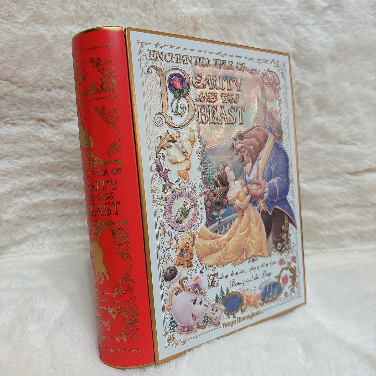 Japan Tokyo Disney Resort Beauty and the Beast Candy Can Book Rose