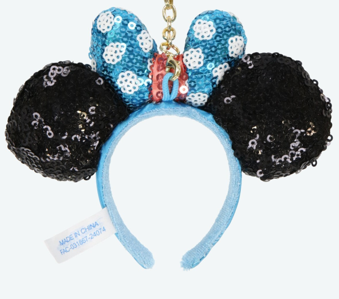 Japan Tokyo Disney Resort Ears Minnie Ribbon Headband Keychain