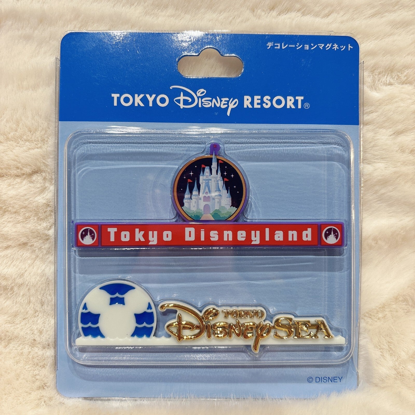 Japan Tokyo Disney Resort Logo Magnet Set of 2 Cinderella castle Land Sea