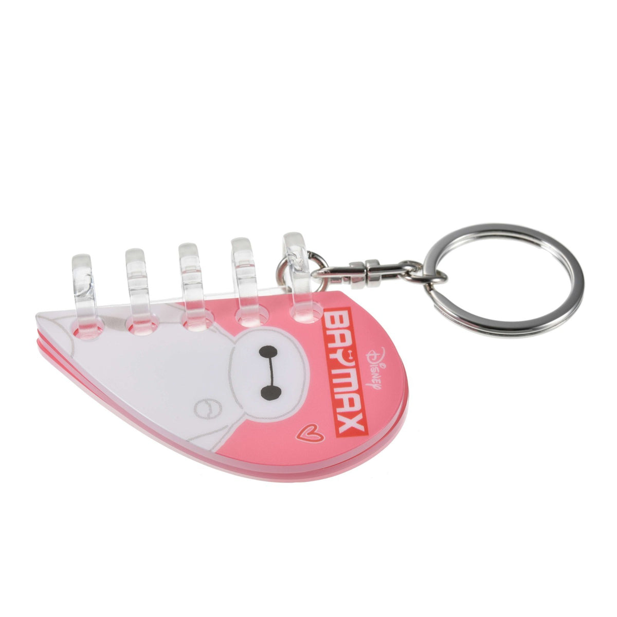 Japan Tokyo Disney Store Baymax Keychain Loose-leaf Style Keychain Fes