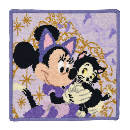 Japan Tokyo Disney Store Mini Towel Chenille Weave CAT MINNIE AND FIGARO