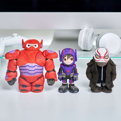 Japan Tokyo Disney Store Hiro Hamada Baymax 2.0 Kaijin Plush Toy Set stanDs
