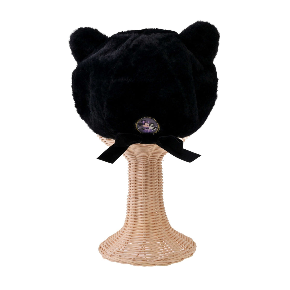 Japan Tokyo Disney Store Minnie & Figaro Hat Beret Black CAT MINNIE AND FIGARO
