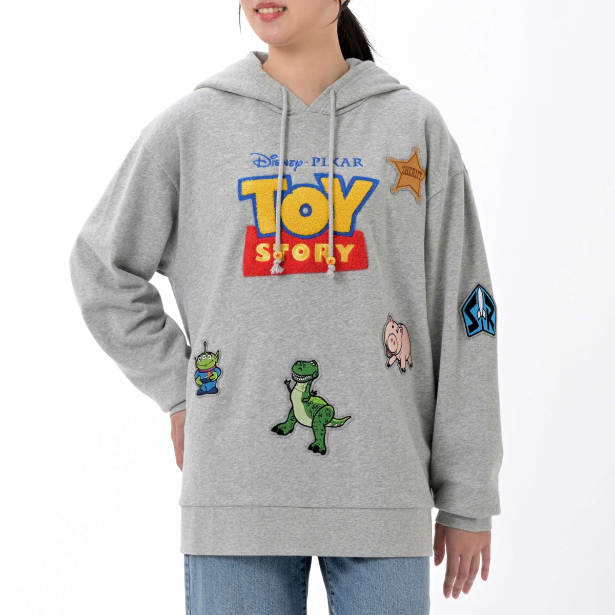 Japan Tokyo Disney Store Toy Story Long-Sleeve Hoodie Gray TOY STORY FASHION