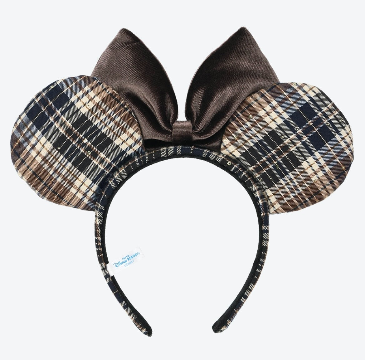 Japan Tokyo Disney Resort Ears HeadBand Hat Minnie Checkered 2025