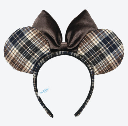 Japan Tokyo Disney Resort Ears HeadBand Hat Minnie Checkered 2025
