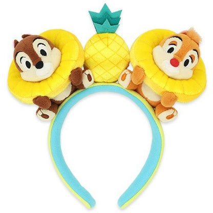 Japan Tokyo Disney Resort Chip and Dale Headband Ears Hello Summer Pineapplo