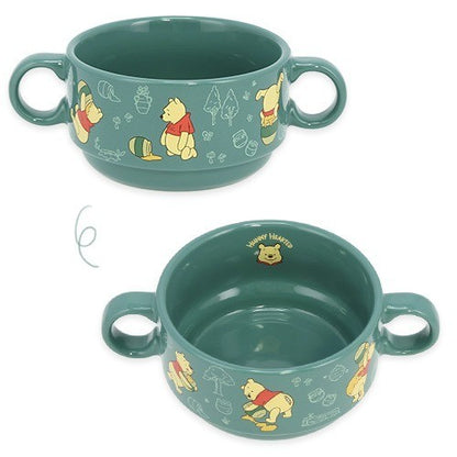 Japan Tokyo Disney Resort Winnie the Pooh Soup Bowl Green Heartwarming