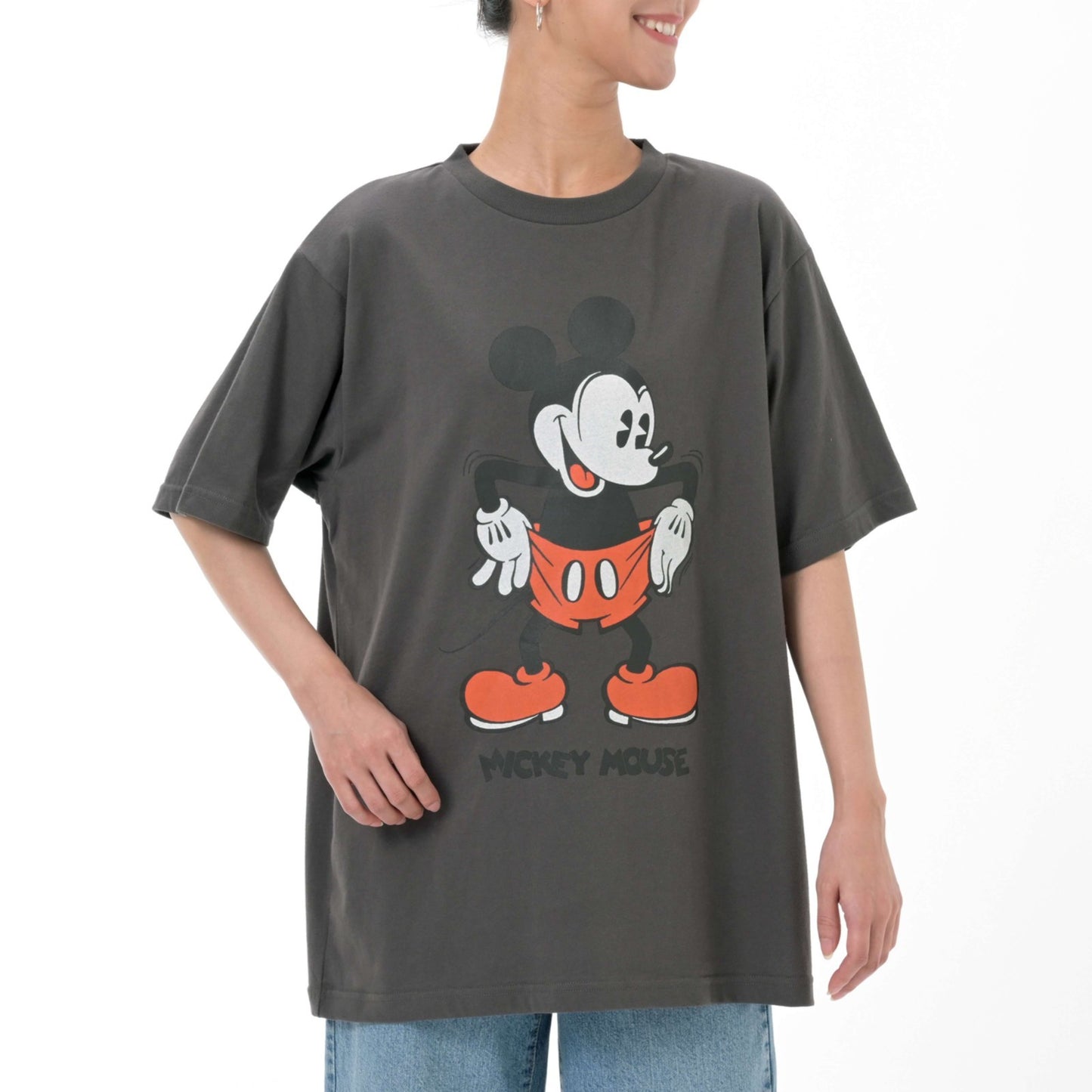 Japan Tokyo Disney Store Mickey Short-Sleeve T-Shirt Gray T-Shirt Collection