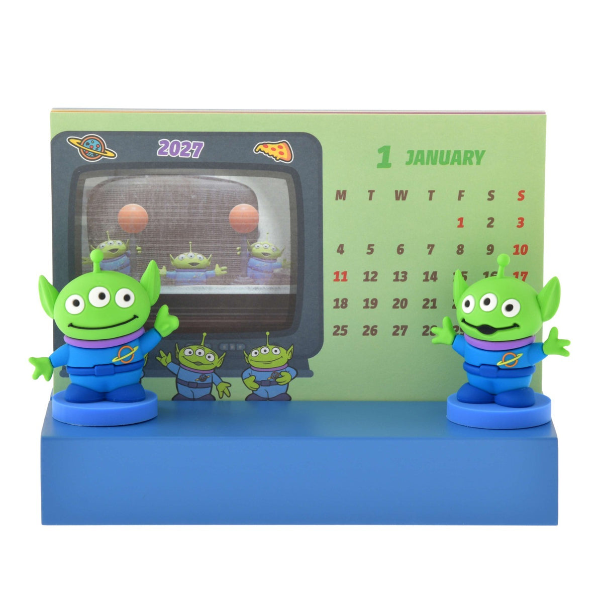 Japan Tokyo Disney Store Toy Story Desktop Figure CALENDAR & ORGANIZER 2027