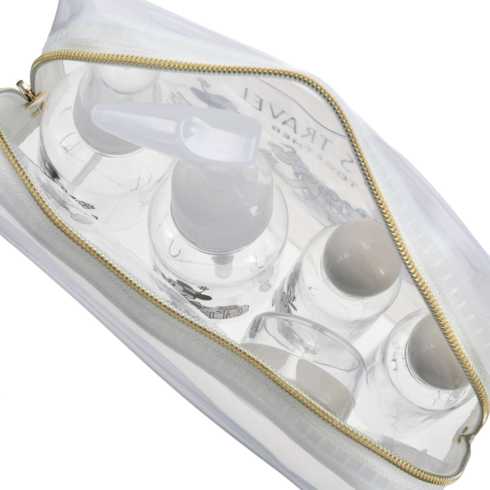 Japan Tokyo Disney Store Mickey Bottle Case Set with Pouch Magical Travel
