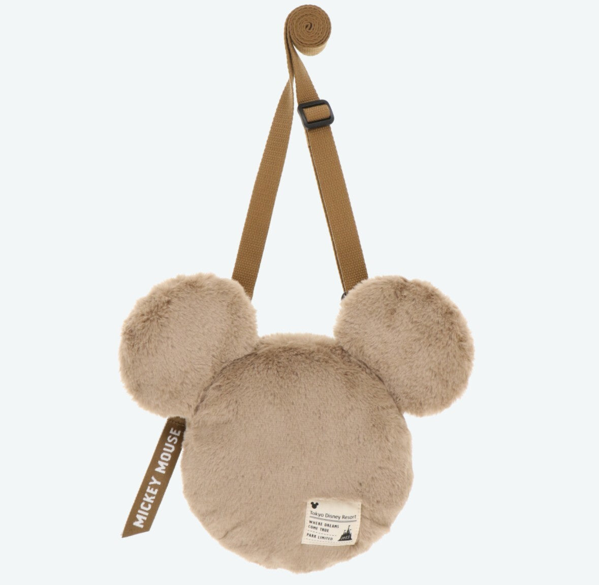 Japan Tokyo Disney Resort Shoulder bag Mickey Mouse Fluffy Brown