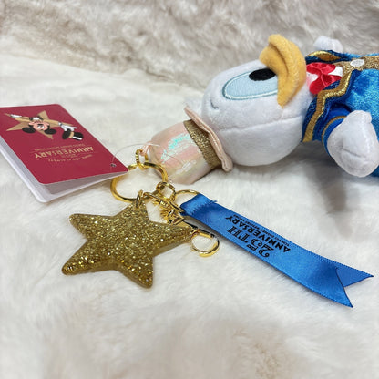 '+ Japan Tokyo Disney Store Donald Plush Toy Keychain Resort 25th Anniversary