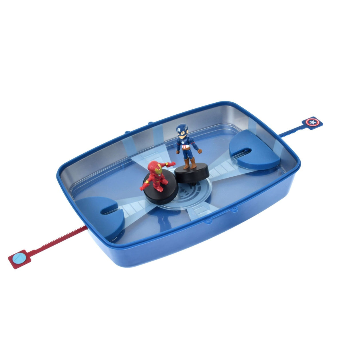 Japan Tokyo Disney Store Marvel Toy Spinning Top Set Case Avengers Battle Arena