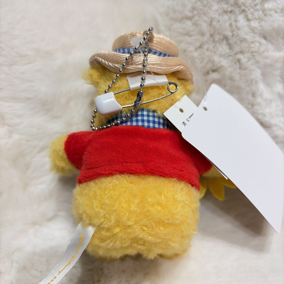 Japan Tokyo Disney Resort Winnie the Pooh Sunflower Plush Keychain Summer