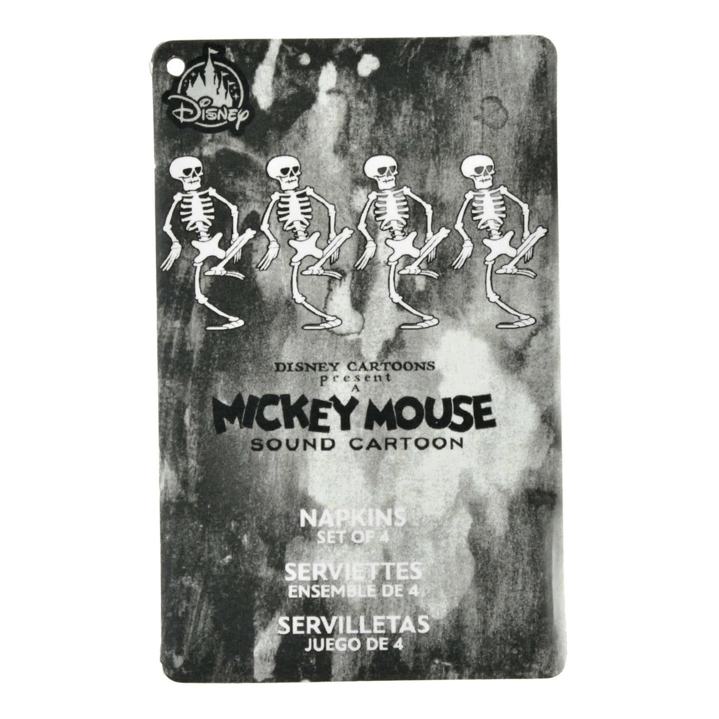 Japan Tokyo Disney Store Mickey Napkin Set The Skeleton Dance Haunted House