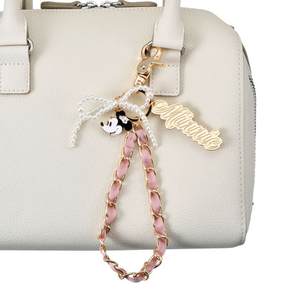 Japan Tokyo Disney Store Minnie Mouse Bag Charm with Name Logo OTONA CHARM