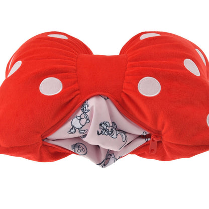 Japan Tokyo Disney Store Mickey & Friends 2-Way Neck Pillow Ribbon Let's Travel