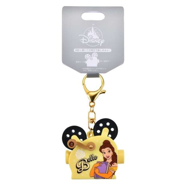 Japan Tokyo Disney Store Beauty and The Beast Light-Up Projection Keychain Fes