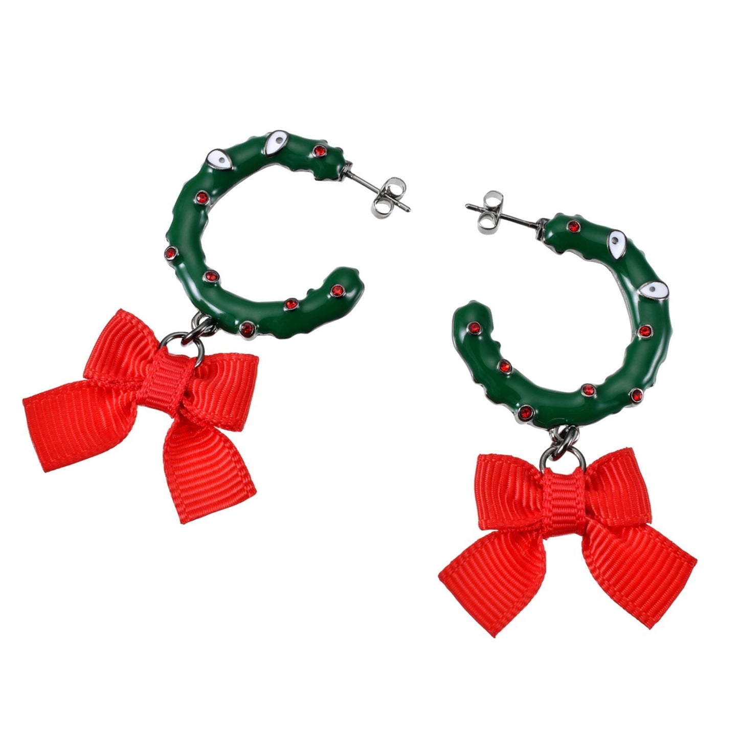 Japan Tokyo Disney Store Wreath Earrings Tim Burton Nightmare Before Christmas