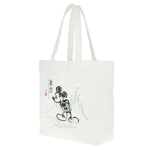 Japan Tokyo Disney Resort Mickey Mouse Ink Painting Style Tote Bag