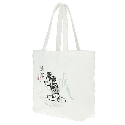 Japan Tokyo Disney Resort Mickey Mouse Ink Painting Style Tote Bag