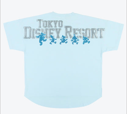 Japan Tokyo Disney Resort T-shirt Oversized Fit Unisex One Size Blue