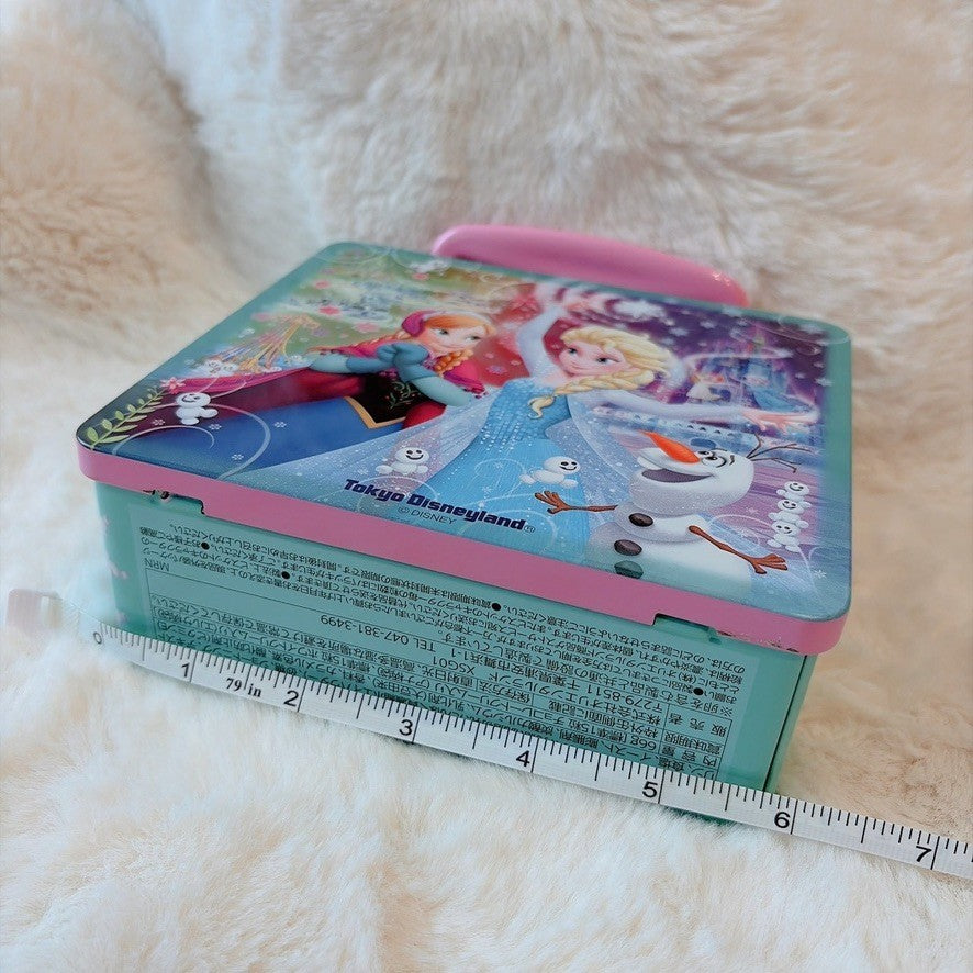 Japan Tokyo Disney Biscuit Tin Can Frozen Ana Elsa Olaf Bag