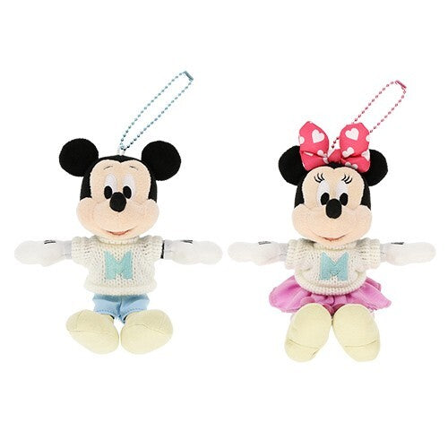 Japan Tokyo Disney Resort Mickey Minnie Mini Badge Set NAKAYOSHI CLUB