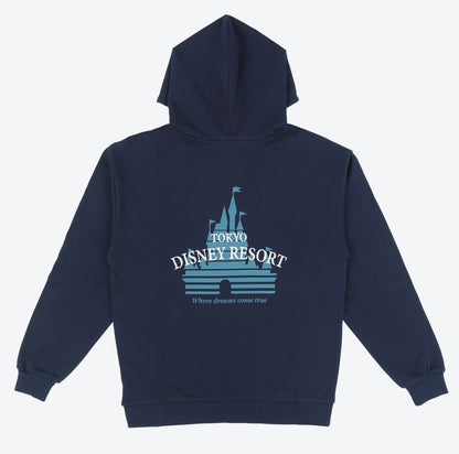 Japan Tokyo Disney Resort Mickey Mouse Hoodie Unisex Navy Limited 2025