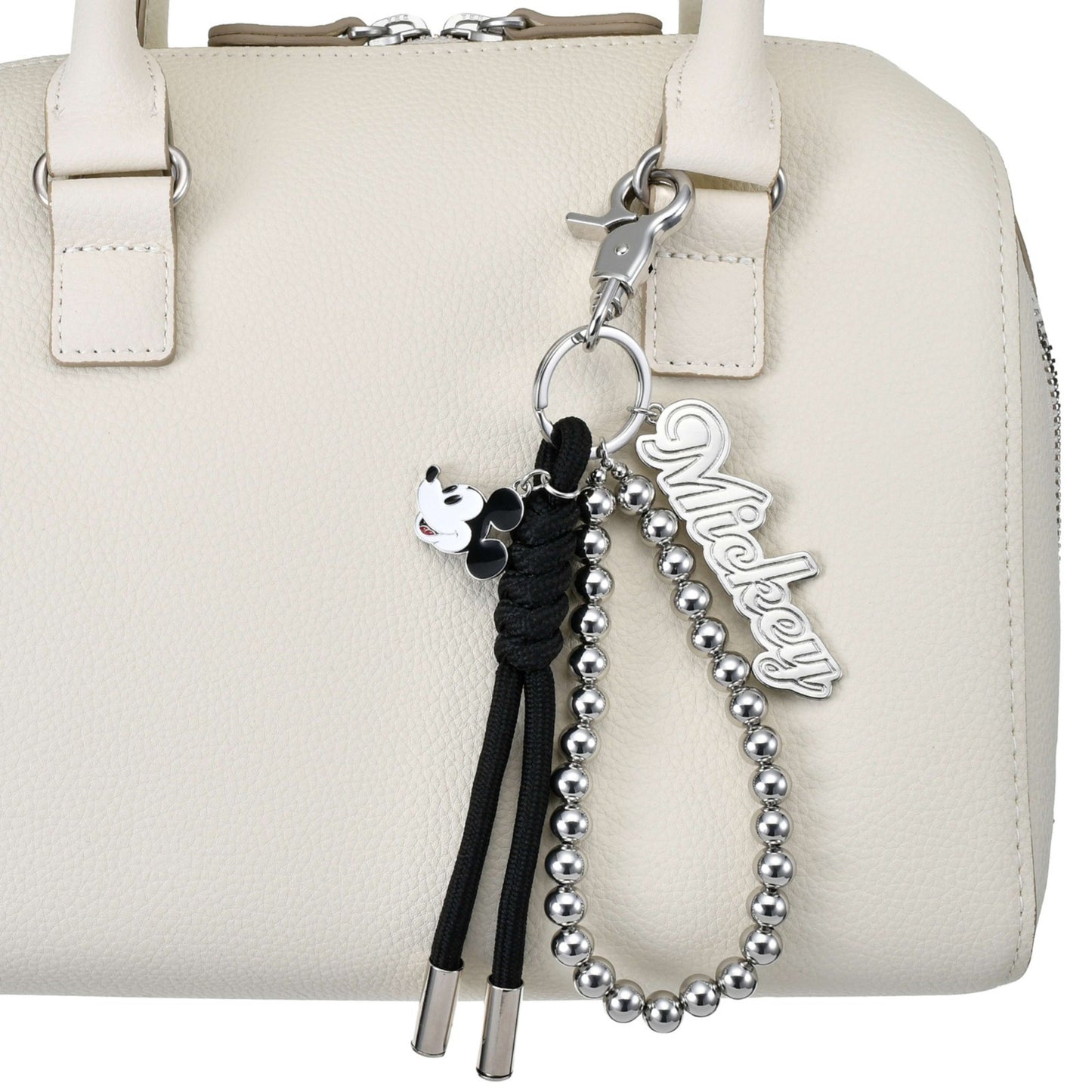 Japan Tokyo Disney Store Mickey Mouse Bag Charm with Name Logo OTONA CHARM