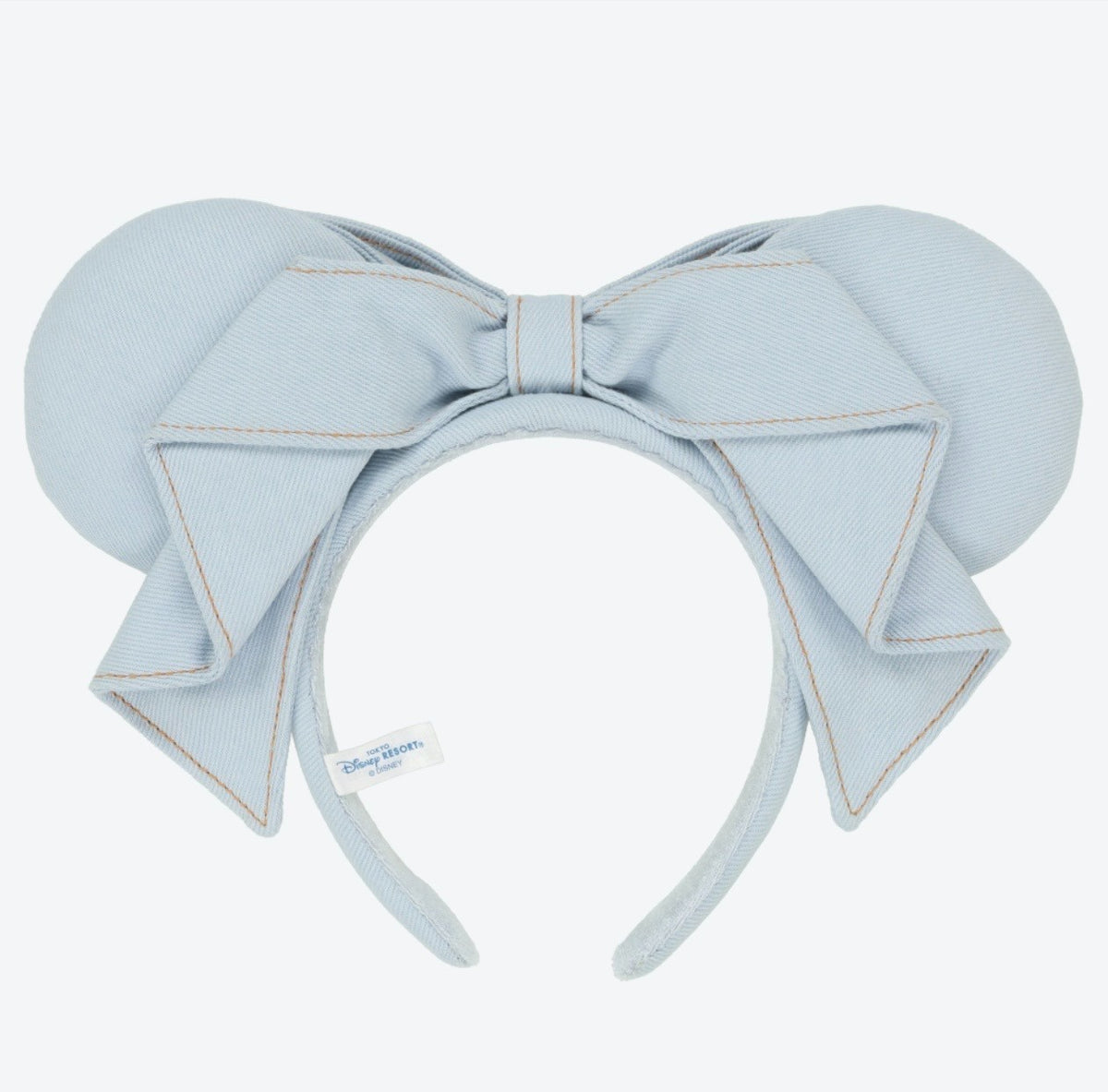 Japan Tokyo Disney Resort Minnie Mouse Ears Headband Denim Ribbon Free 2026